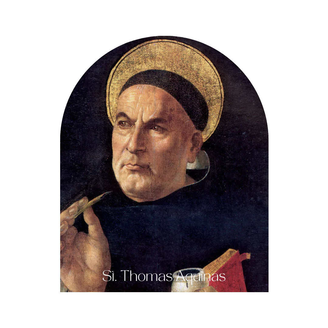 Portrait of St. Thomas Aquinas, patron of the Commitment pillar