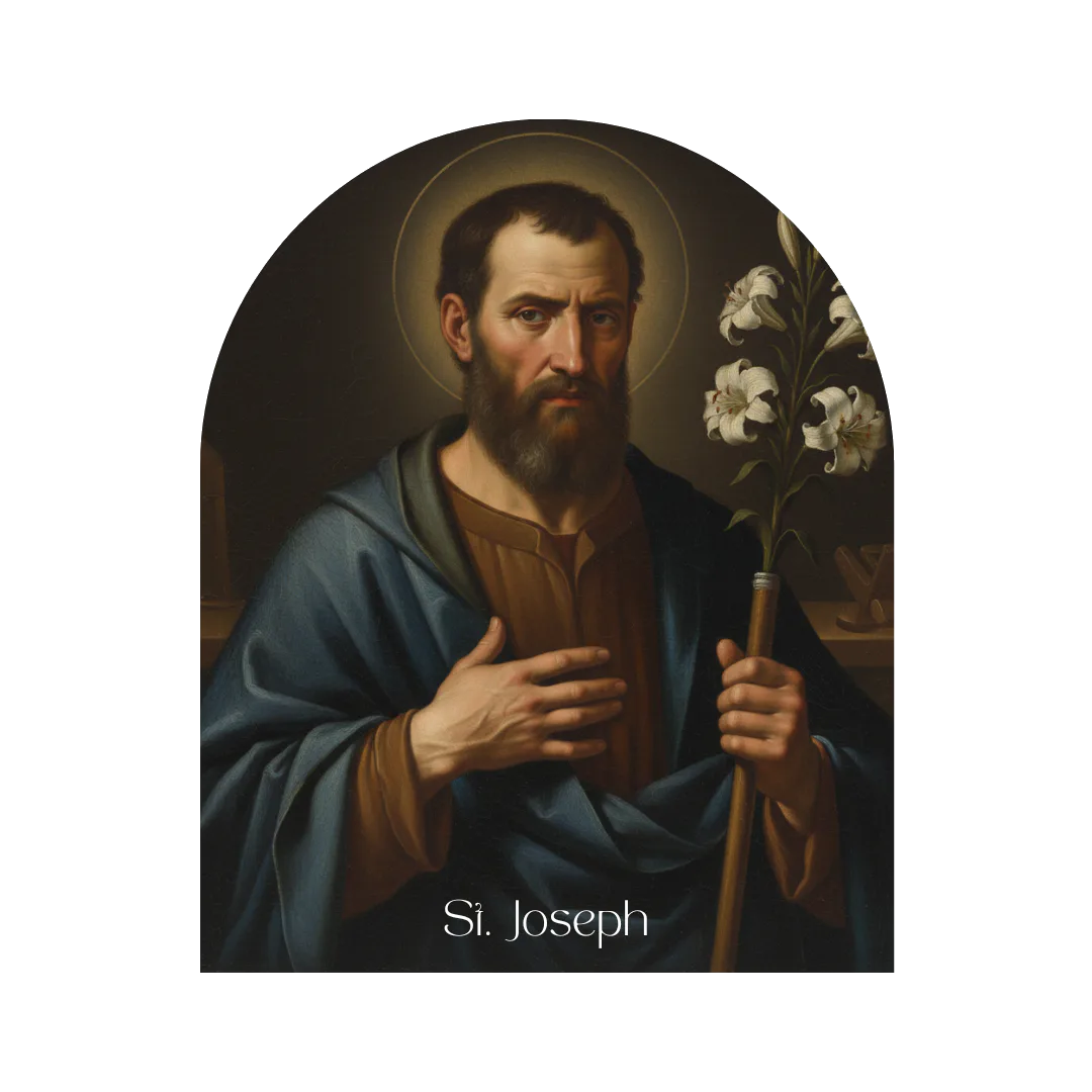 Portrait of St. Joseph, patron of the Confidence pillar